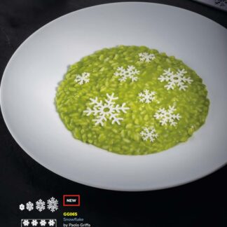 Форма силиконовая "Snowflake" mm d 23 - d 35 - d46  -d57 h 1,5,  24 ячейки GG065