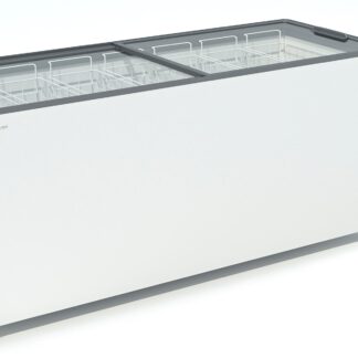 ЛАРЬ МОРОЗИЛЬНЫЙ FROSTOR F 600 С ПРЯМОЕ СТЕКЛО СЕРЫЙ (ПРОПАН)