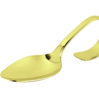 Ложка с изогнутой ручкой для закусок  См 13,5, цвет золото, нерж. сталь 42988g99