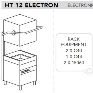 МАШИНА ПОСУДОМОЕЧНАЯ DIHR HT 12 ELECTRON СПЕЦ. НОЖКИ МОРСКАЯ ВЕРСИЯ 380В/3Ф/50ГЦ БЕЗ НЕЙТРАЛИ
