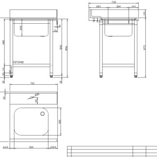 СТОЛ Д/ГРЯЗ.ПОСУДЫ DIHR T55 700 R СПЕЦ.