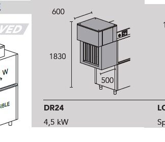 МАШИНА ПОСУДОМОЕЧНАЯ DIHR RX 101 E DX+DR24+LC73