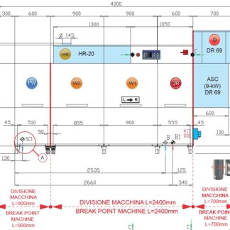 МАШИНА ПОСУДОМОЕЧНАЯ DIHR RX 356 SX+DDE+HR20+DR69/ДЕЛЕНИЕ 3 ЧАСТИ
