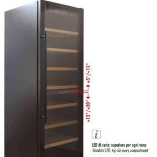 ШКАФ ВИННЫЙ ВЕНТ.МЕТАЛ. TECFRIGO SOMMELIER 482 FG ЧЕРНЫЙ