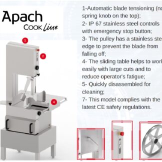 ПИЛА ДЛЯ РЕЗКИ МЯСА APACH ASW240I 3Ф CE