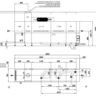 МАШИНА ПОСУДОМОЕЧНАЯ COMENDA AC2E2LP6 NEXT/RED/RC/AS6/COLD W./RCD/ЦЕНТР.СЛИВ/RAH/ДЕЛ. 2 ЧАСТИ