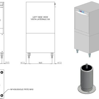 МАШИНА КОТЛОМОЕЧНАЯ DIHR LP1 S5 PLUS МОРСК.ВЕР.230В 3Ф БЕЗ НЕЙТР.50ГЦ+PS+DDE+СПЕЦ.НОЖКИ