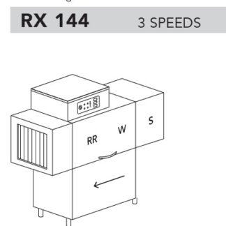 МАШИНА ПОСУДОМОЕЧНАЯ DIHR RX 144 DX+DDE+HR10+DR64/ДЕЛЕНИЕ 3 ЧАСТИ