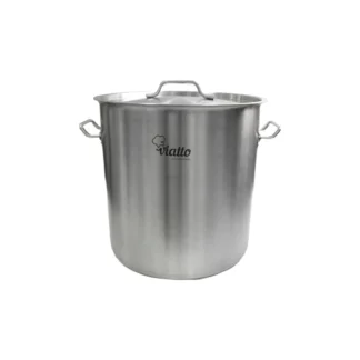 Кастрюля нерж с тройным дном 400х400мм объем 50L с дв.ручками, 101307