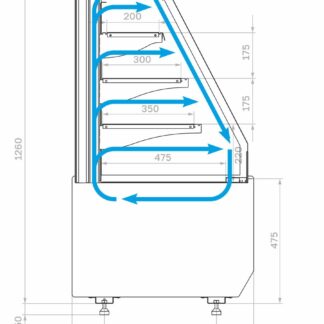 Витрина холодильная Полюс KC70 VM 1,3-2 STANDARD открытая, горка (версия 2.0) (9005)