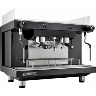 Кофемашина Sanremo Zoe SAP (полуавтомат) 2 высокие гр. бело-чёрная