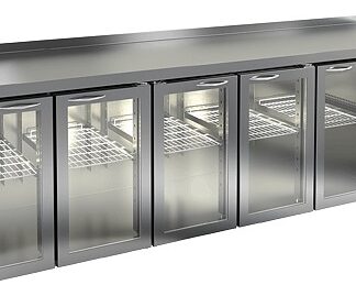 СТОЛ С ХОЛОДИЛЬНЫМ ШКАФОМ СО СТЕКЛ. ДВЕР. HICOLD SNG 11111 BR2 HT O (R290)