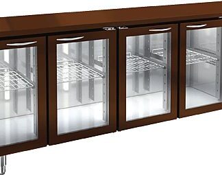 BNG 1111 HT BAR стол охл. (+2+10), 4 стеклянные двери, 2280х500х830мм, HICOLD RUS
