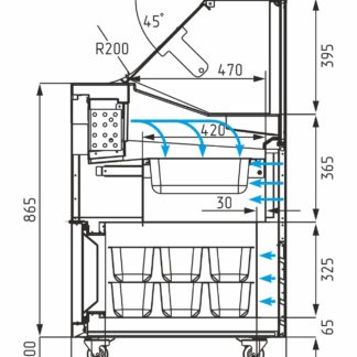 ВИТРИНА ДЛЯ МОРОЖЕНОГО ПОЛЮС IC72 SL 1,3-1 (9003)