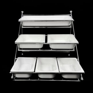 Станция трехярусная буфетная с 6 гастроемкостями, 82x68x58см, 3-TE6P