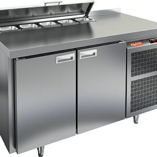SL2-11SN (1/6) БЕЗ КРЫШКИ стол для салатов охл.(+2+10), 2 двери, 1390х600х850мм, HICOLD RUS