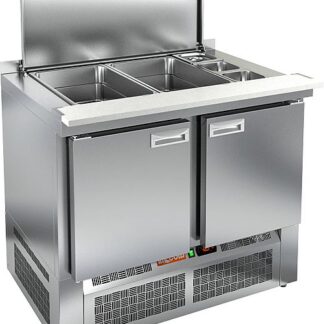 SLE3-11GN С КРЫШКОЙ стол для салатов, охл. (+2+10), 2 двери, 1000х700х850мм, ниж.распол.агрегата