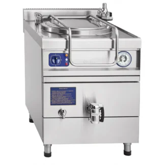 Котел пищеварочный KPEM-60OMR (КПЭМ-60-ОМР) со сливным краном, цельнотянутый сосуд, вся нерж.,  (экспорт) IPX5 400V 50/60HZ