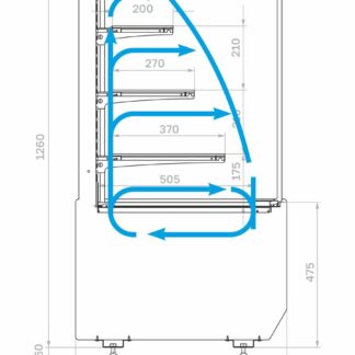 Витрина холодильная Полюс KR70 VM 0,9-2 STANDARD открытая (9005)