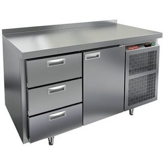 SN 31/TN стол охл. (-2+10), 1 дверь, 3 ящика, 1390х600х850мм, HICOLD RUS